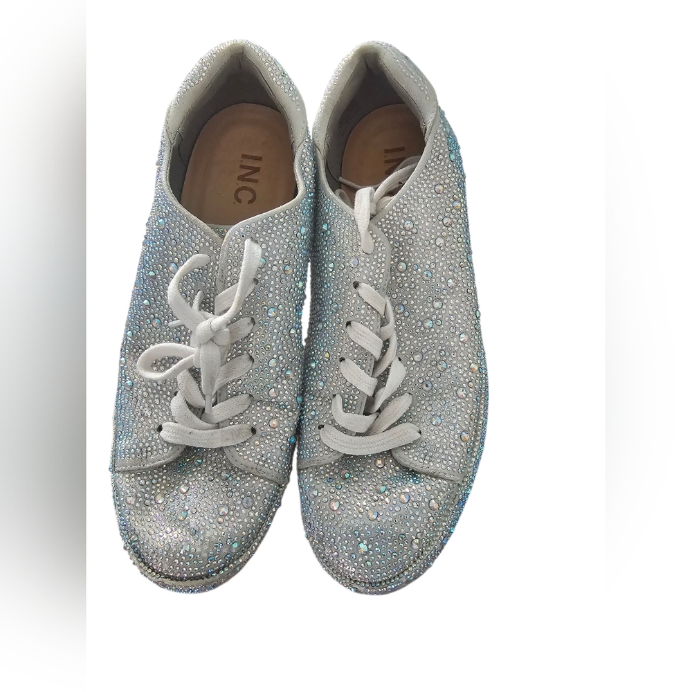 INC International Concepts Silver Sparkle Sneakers